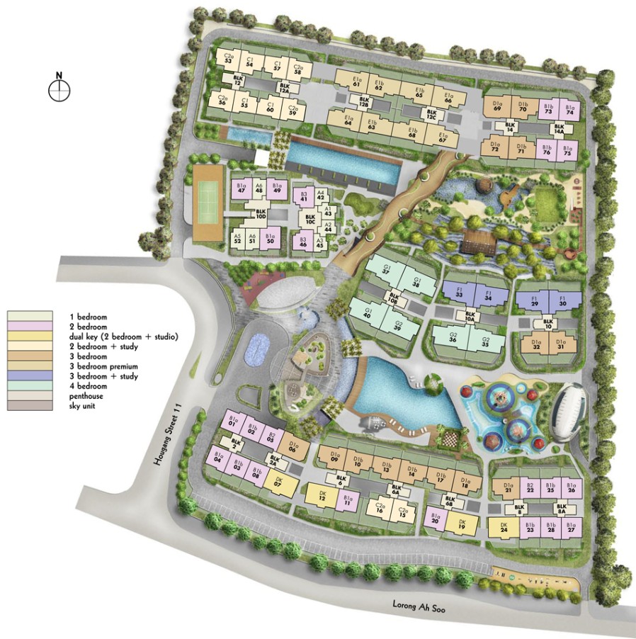 singapore-condo-for-rent-mrt-the-minton-site-plan-bedroom-type